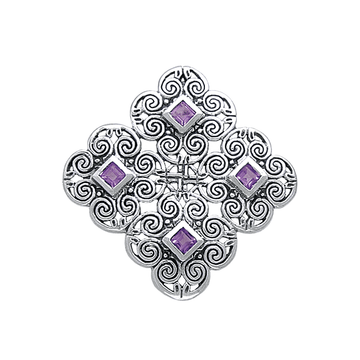 Kells Triskelia Silver Celtic Cross Pendant TP3451 - Jewelry